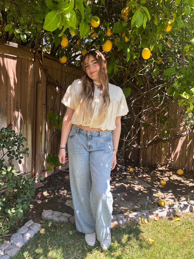 Coastal Cloud Ruffle Cropped Top