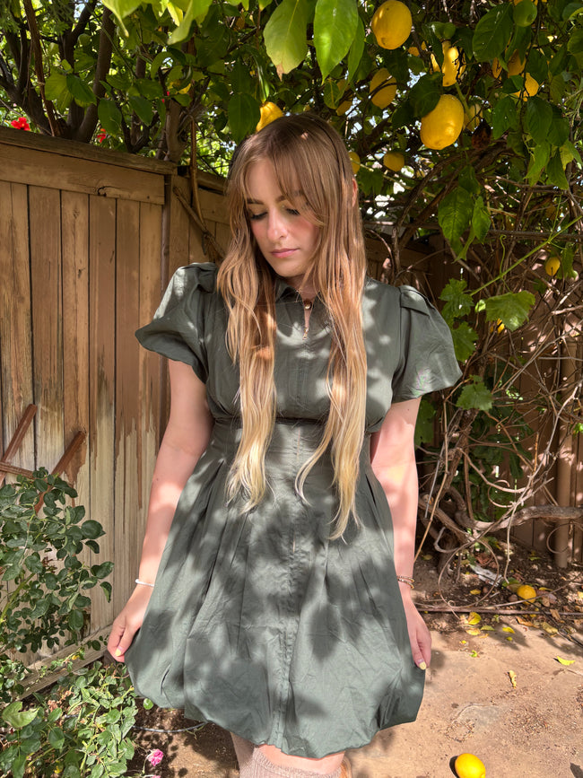 Garden Party Fit-and-Flare Bubble Dress